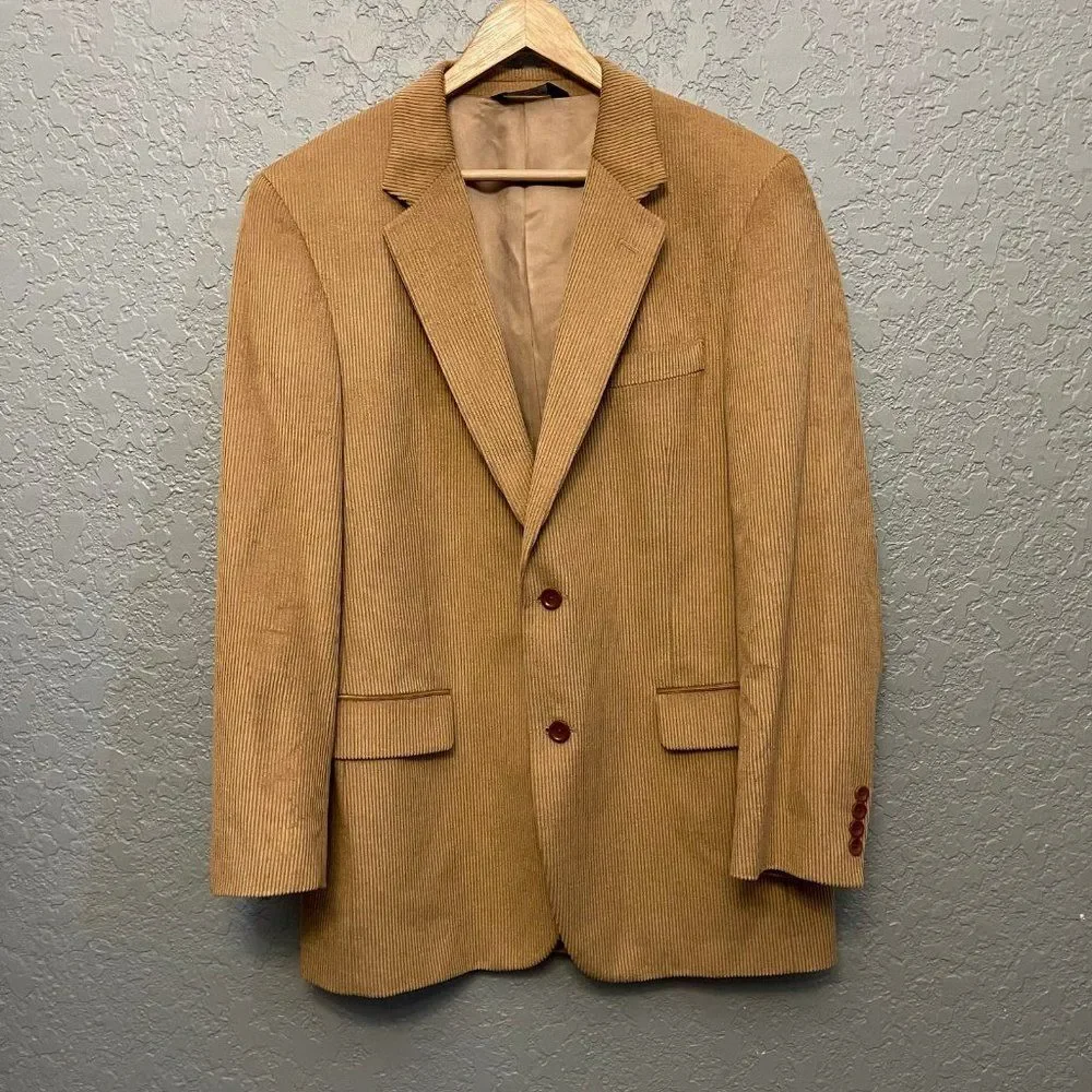 Jos A Bank Corduroy Sports Coat L42 Wool & Silk